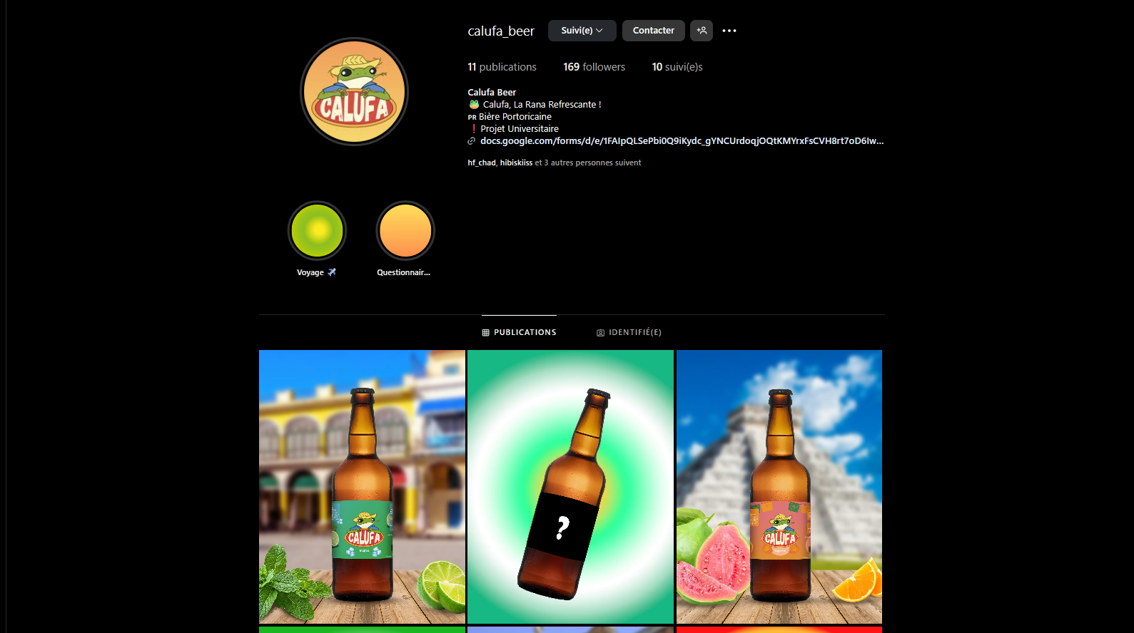Compte Instagram Calufa